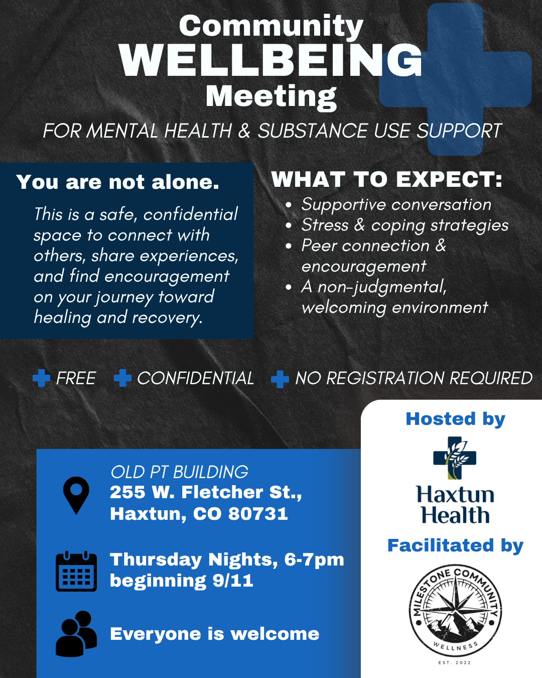 Community Wellbeing Meeting Poster